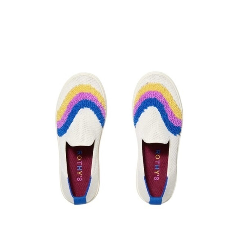 Rothy's The Kids Toddler Girls‎ Terry Rainbow Swirl Slip On Sneaker Flat Size 10